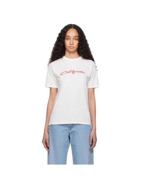 ERL White 'California' Signature T-Shirt