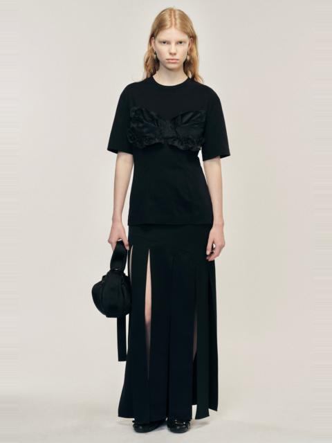 Simone Rocha Patchwork Frill Bust Detail T-Shirt