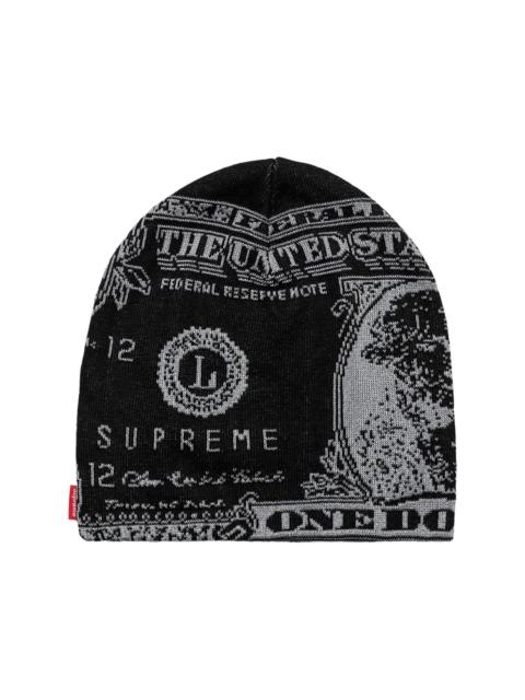 Dollar graphic-print beanie hat