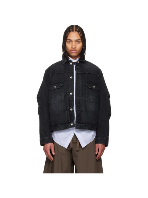 Black Faded Denim Jacket