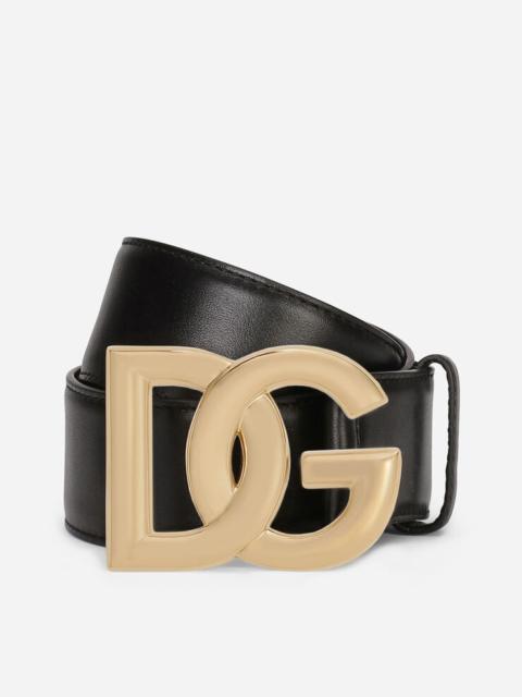 Dolce & Gabbana Calfskin belt with DG logo