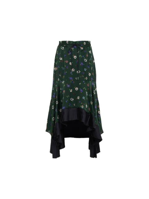 sacai Floral Print Skirt
