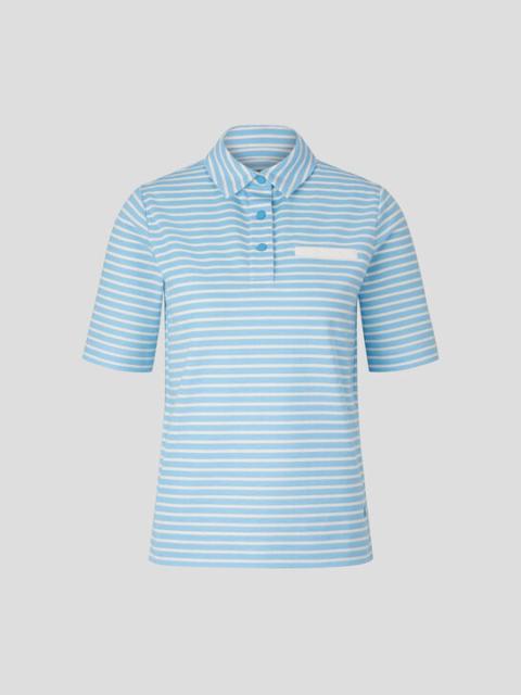 BOGNER Peony Polo shirt in Light blue/White