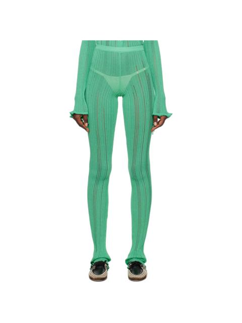 MARCO RAMBALDI Green Laddering Trousers