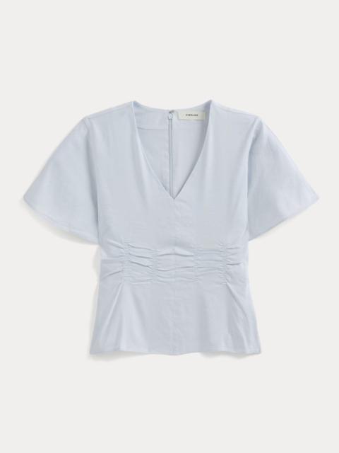 EVERLANE CINCHED TOP IN STRETCH LINEN