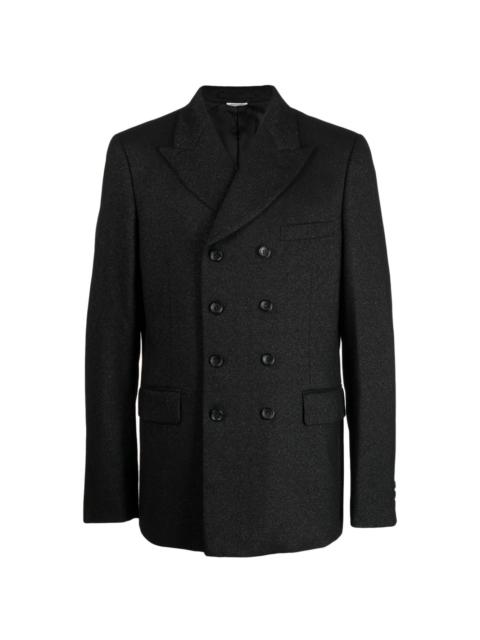 textured-finish peak-lapels blazer