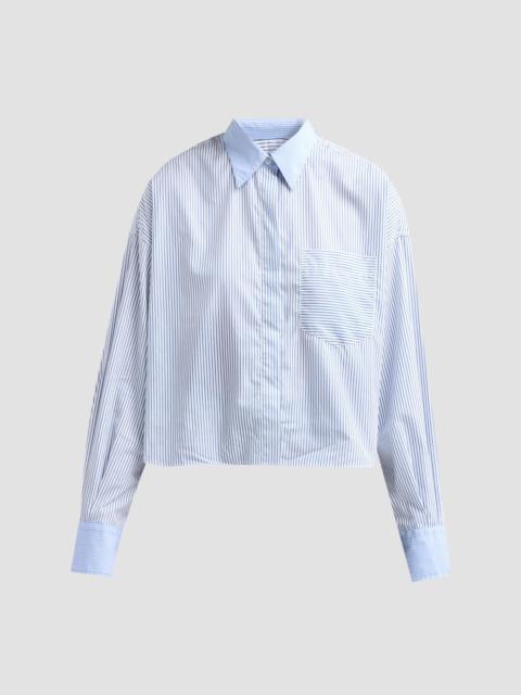 rag & bone Women's Marin Multi-Striped Cotton-Poplin Shirt - Blue Multi Stripe