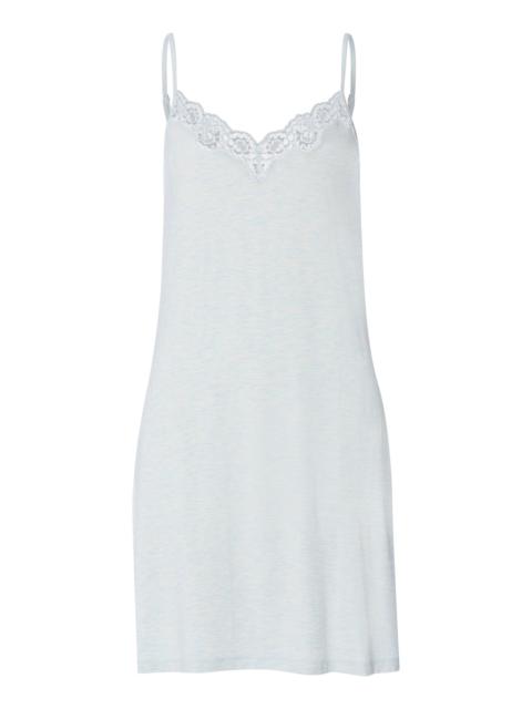 HANRO Natural Elegance Lace Trim V-Neck Chemise
