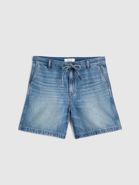 Madewell The Drawstring Short in Airy Denim