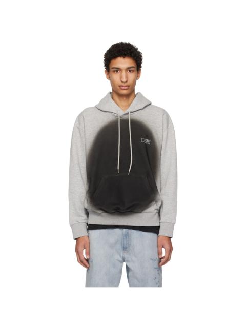 MM6 Maison Margiela Gray Spray Print Hoodie