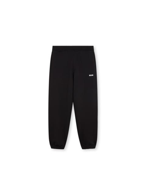 MSGM Solid colour cotton track pants