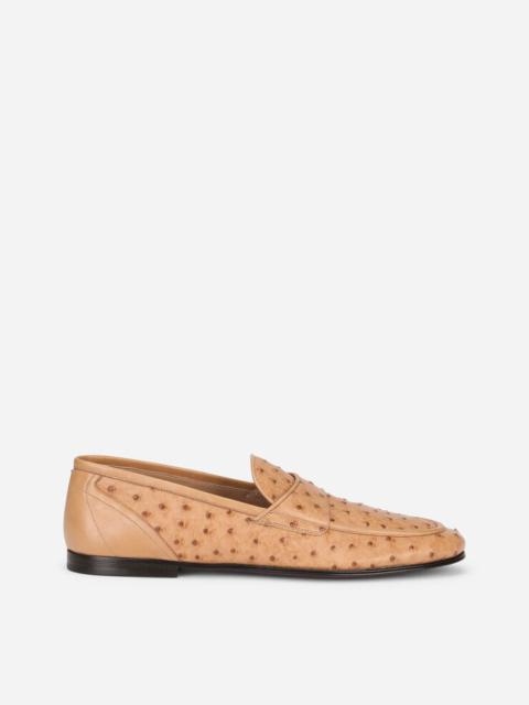 Dolce & Gabbana Ostrich skin slippers