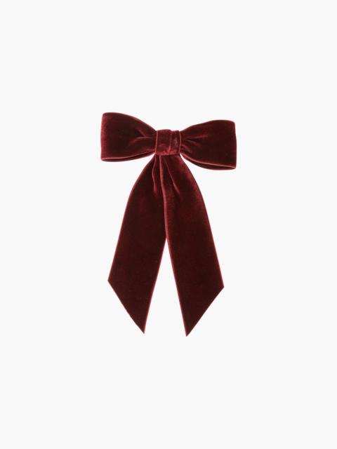 Wide Velvet Bow Barrette