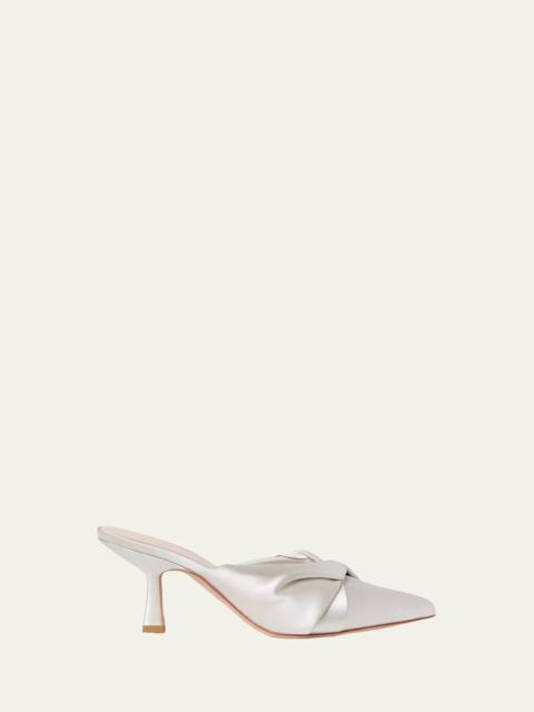 LOEFFLER RANDALL 70mm Tyla Twisted Satin Mule Pumps
