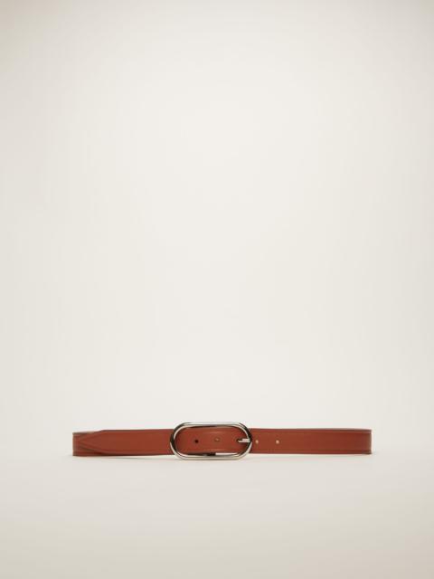 Acne Studios Logo-buckle leather belt almond brown