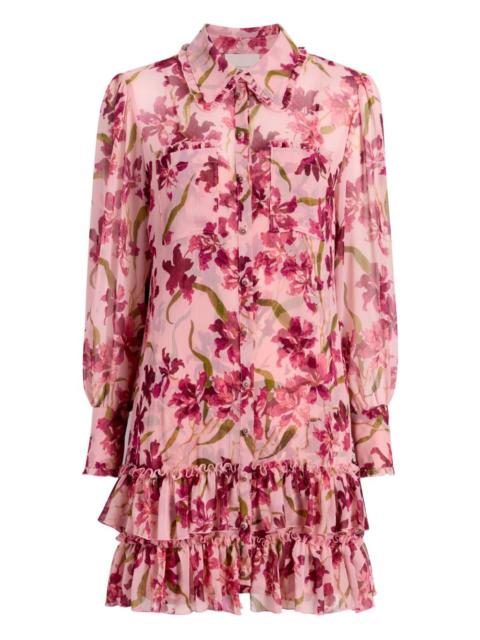 Cinq à Sept floral-print ruffled dress