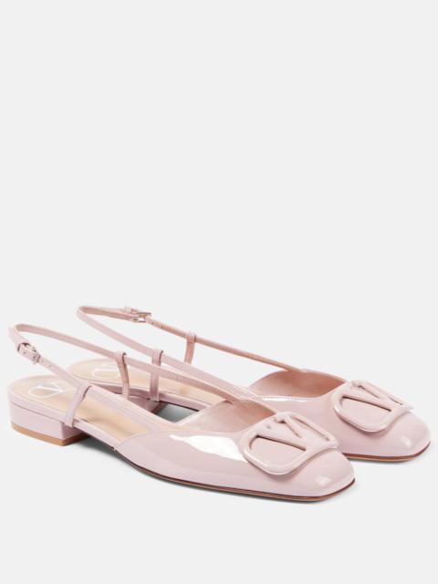 Valentino VLogo Signature leather slingback flats