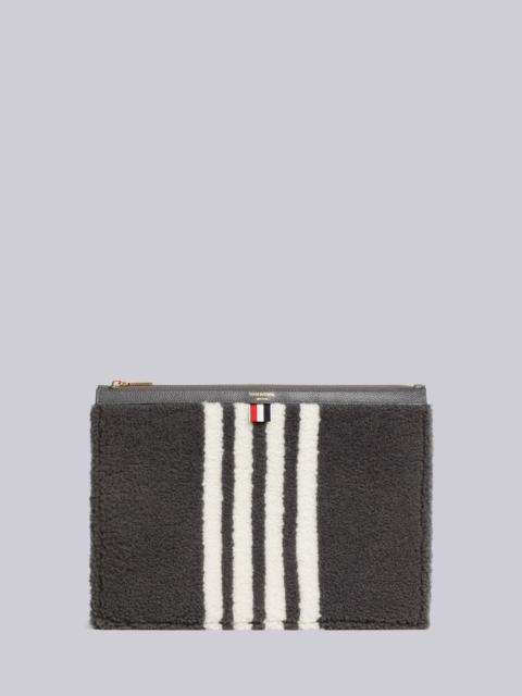 Thom Browne Curly Merino Shearling 4-Bar Medium Document Holder