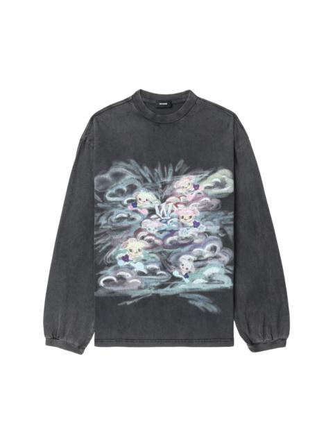 We11done graphic-print cotton sweatshirt