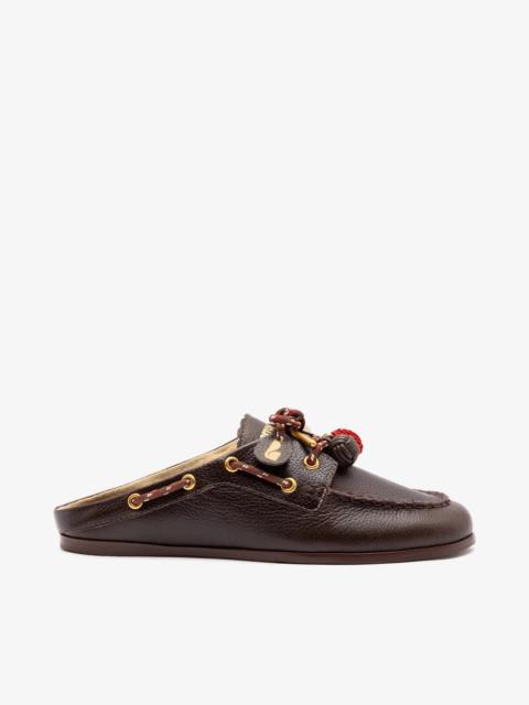 Larroudé Cyprus Mule Brown Leather