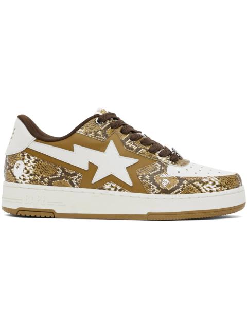 A BATHING APE® A Bathing Ape Bape Sta SSENSE Exclusive Tan Snakeskin