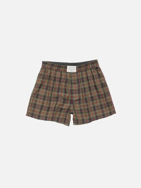 Acne Studios Casual check shorts - Green multi