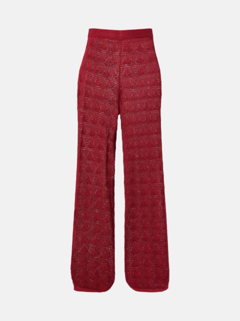 Loulou de Saison Egeo knitted wide-leg pants