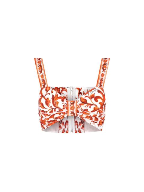 Dolce & Gabbana CROPPED TOP "MAJOLICA"