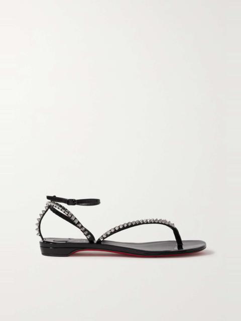 Christian Louboutin So Me Tonguetta spiked patent-leather sandals