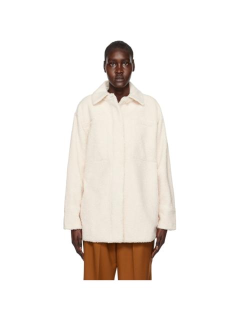 Vince Off-White Oversized Shirt Jacket