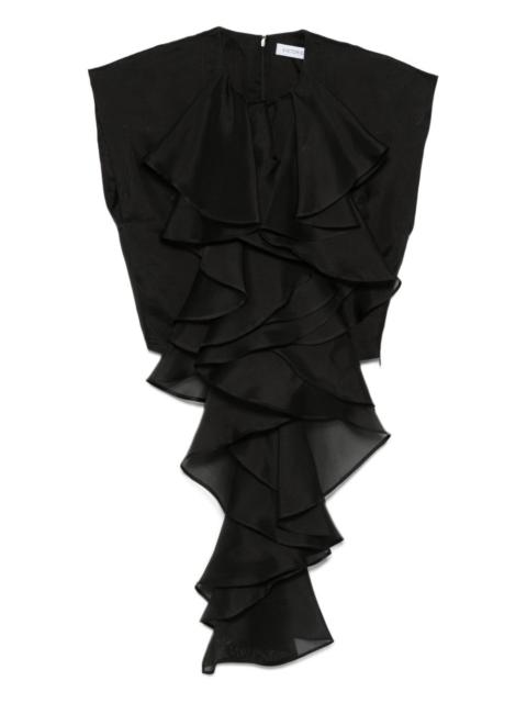 VIKTOR & ROLF layered-ruffle silk top