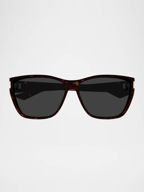 SAINT LAURENT SL758 Square Logo-Print Sunglasses