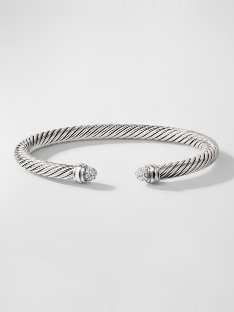 DAVID YURMAN Cable Bracelet with Diamonds in Silver, 5mm