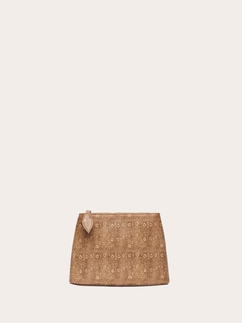 Liffner ZIP CLUTCH BEIGE LIZARD