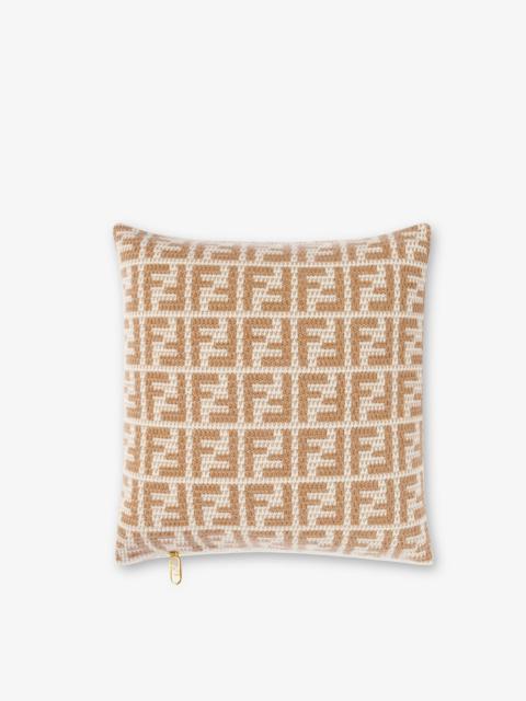 FENDI Beige cashmere cushion