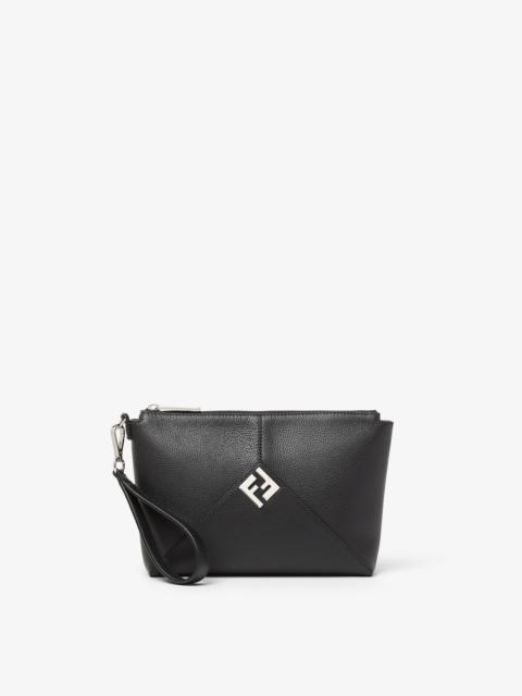 FENDI Fendi Lui Clutch Black leather pouch