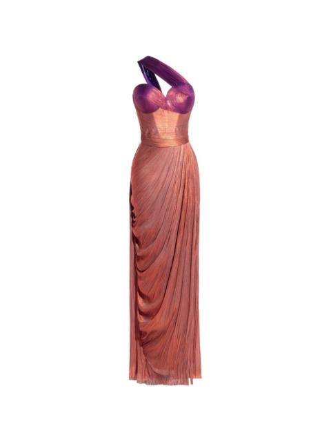 MARIA LUCIA HOHAN Claudine pleated one-shoulder gown
