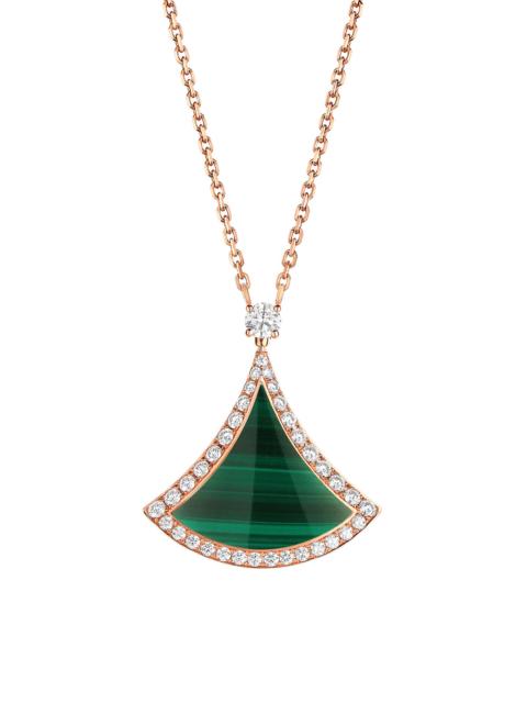 BVLGARI Divas의 꿈 18ct 로즈 골드, 0.5ct의 화려한 컷 다이아몬드와 모라티 펜던트 목걸이