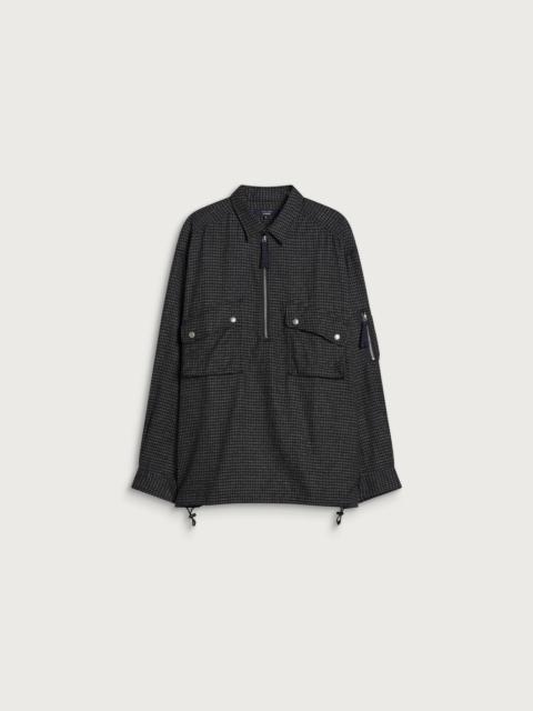 Comme des Garçons Homme Comme des Garçons Homme Half Zip Micro Gingham Shirt