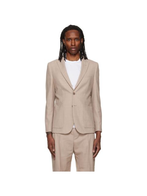 HUGO Beige Peaked Lapel Blazer
