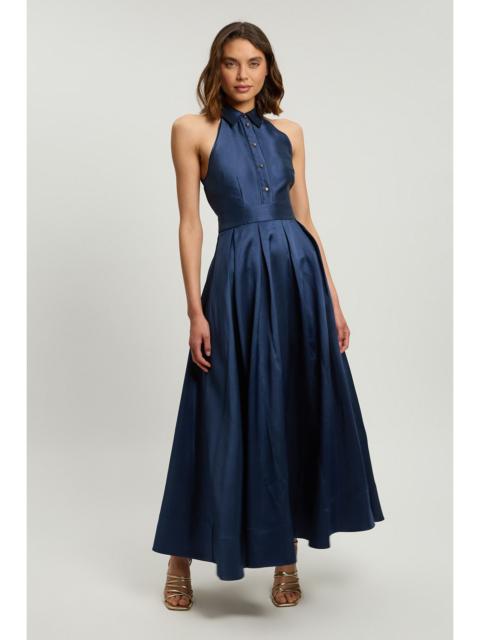 KAREN MILLEN Forever Twill Collared Maxi Dress