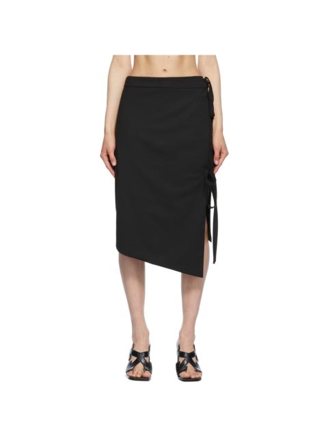 Off-White Black Formal Strings Midi Skirt