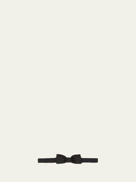 Prada Men's Solid Satin Bow Tie