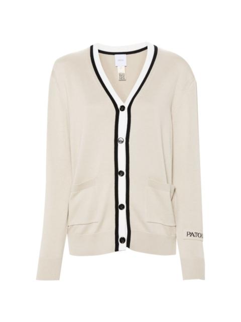 contrasting-trim cardigan