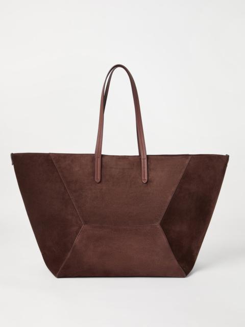 Brunello Cucinelli BC Duo large bag in suede with monili