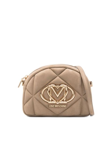 Moschino quilted logo-plaque cross body bag