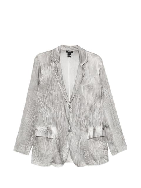 Avant Toi crinkled-finish single-breasted jacket