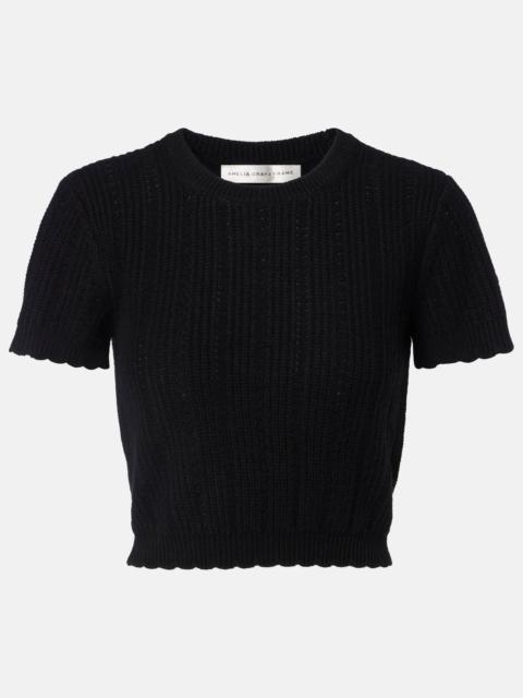 FRAME The Getaway cashmere crop top