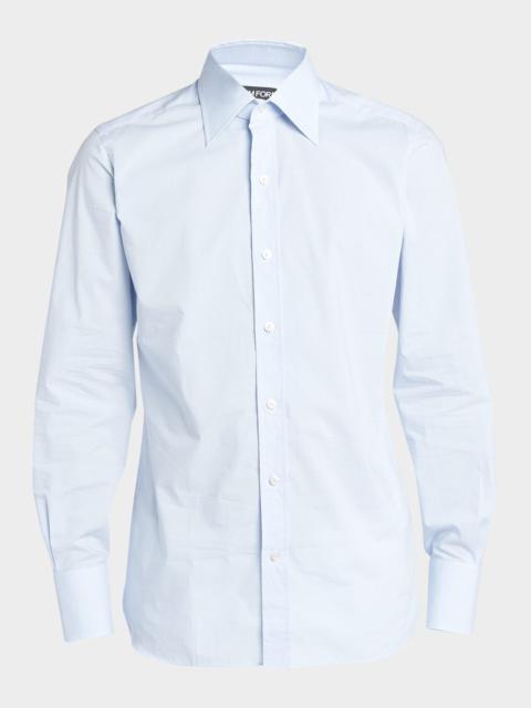 TOM FORD Men's Cotton Micro-Gingham Check Sport Shirt