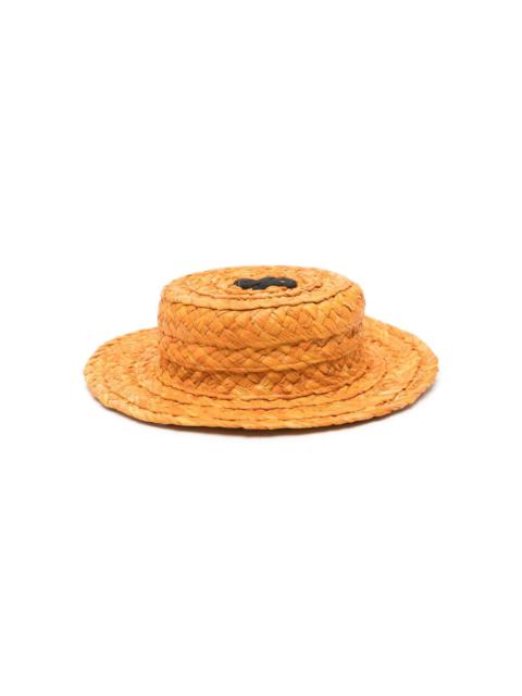 PATOU small woven-raffia boat hat